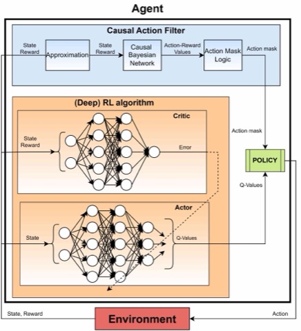 Overview figure of causal multi-agent RL